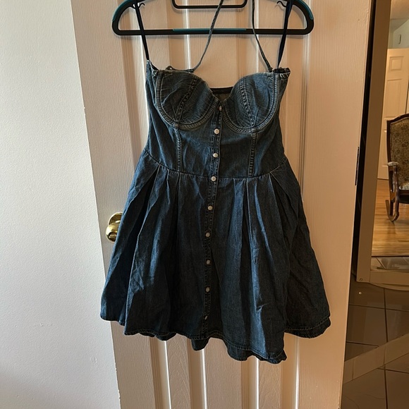 Victoria Secret Jean Corset Style Dress - Picture 1 of 4